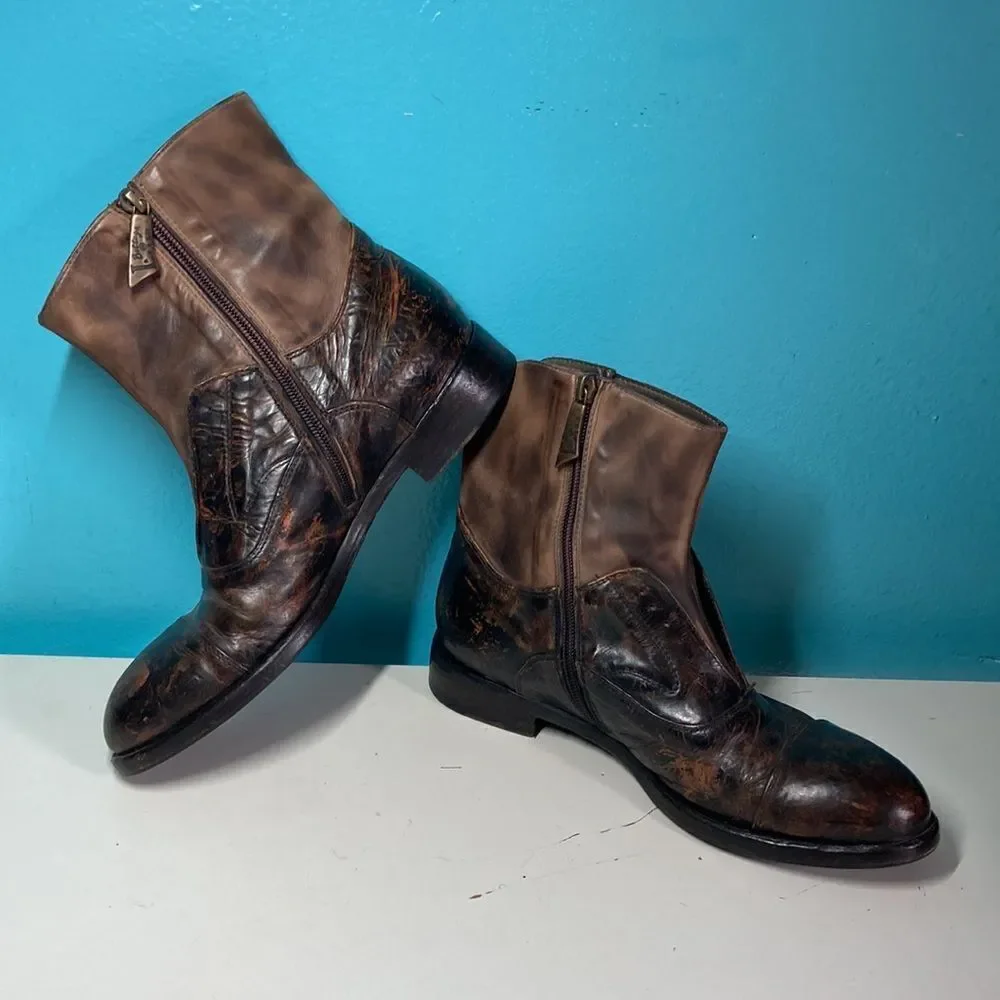 La Bottega di Lisa Brown Leather Boots 39